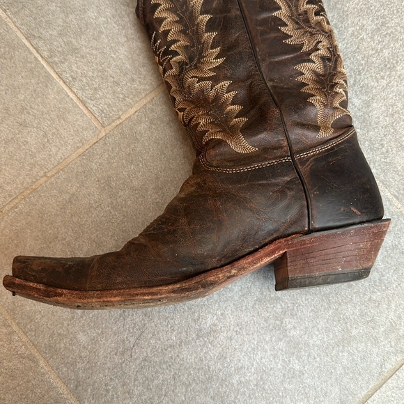 Tony Lama Handcrafted Leather Cowboy Boots - Picture 7 of 10